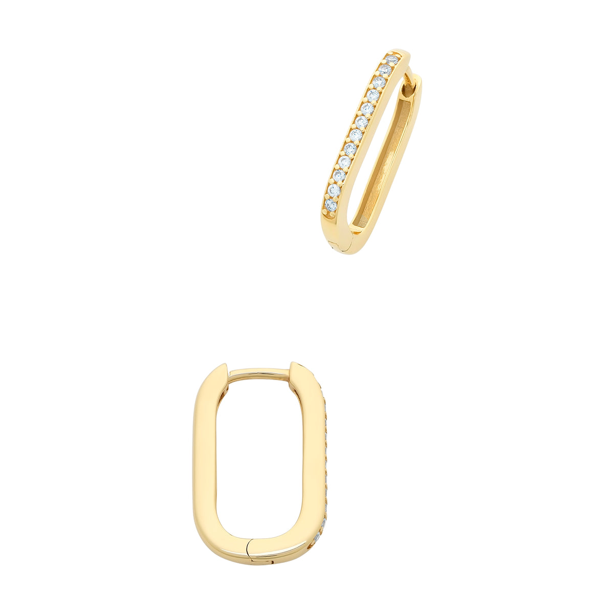 Nest Huggie Silver/Yellow Gold main image 1