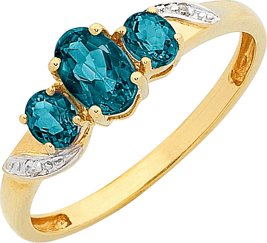 Blue topaz rings yellow gold discount