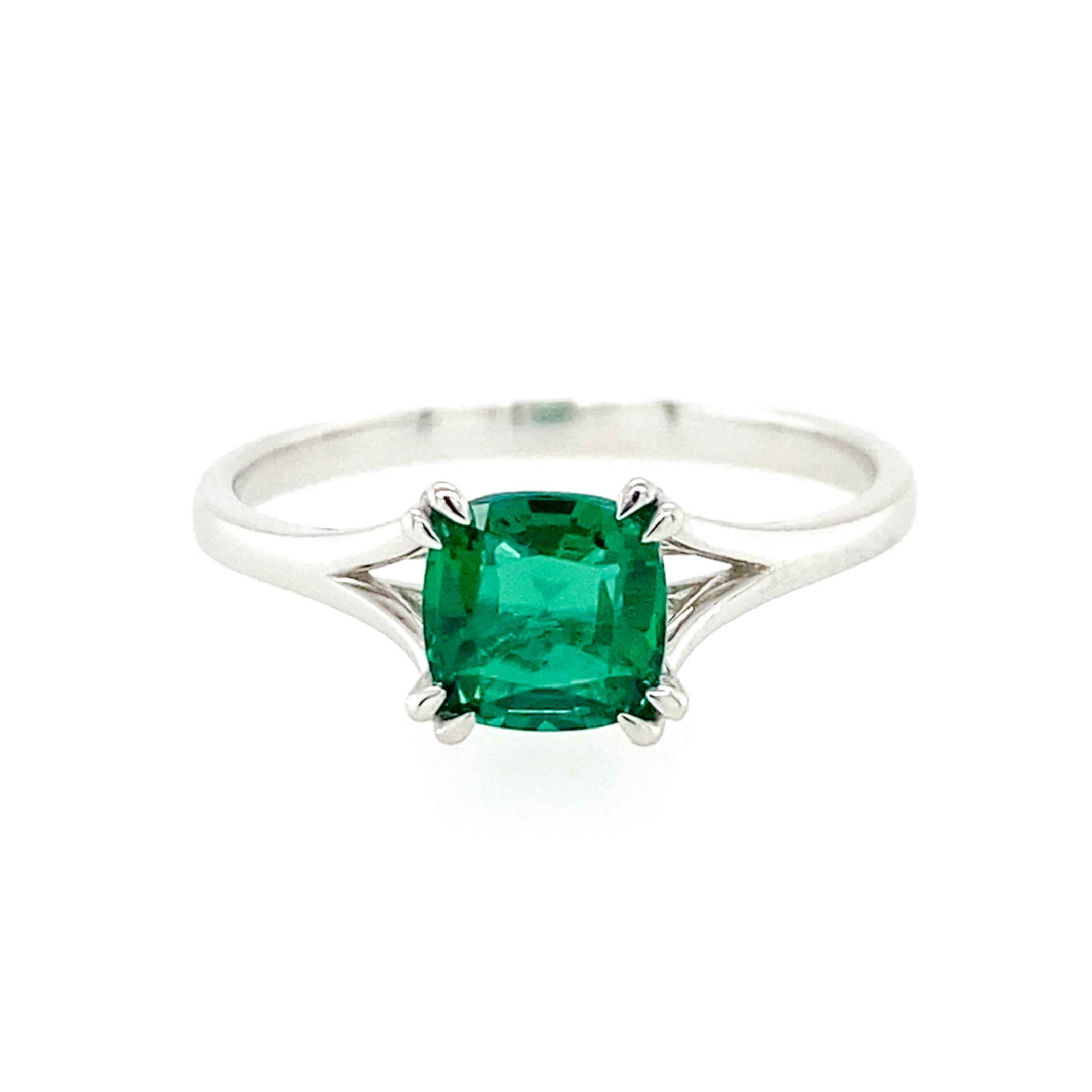 9Ct White Gold Emerald Ring Stephens Jewellers