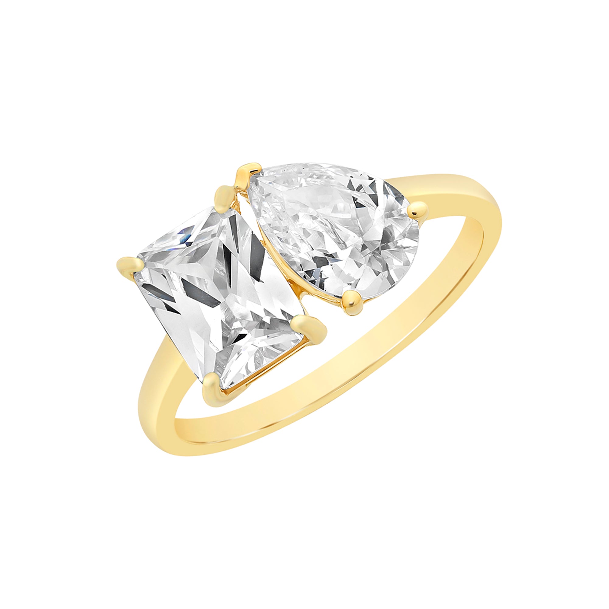 9Ct Yellow Gold Cubic Zirconia Ring