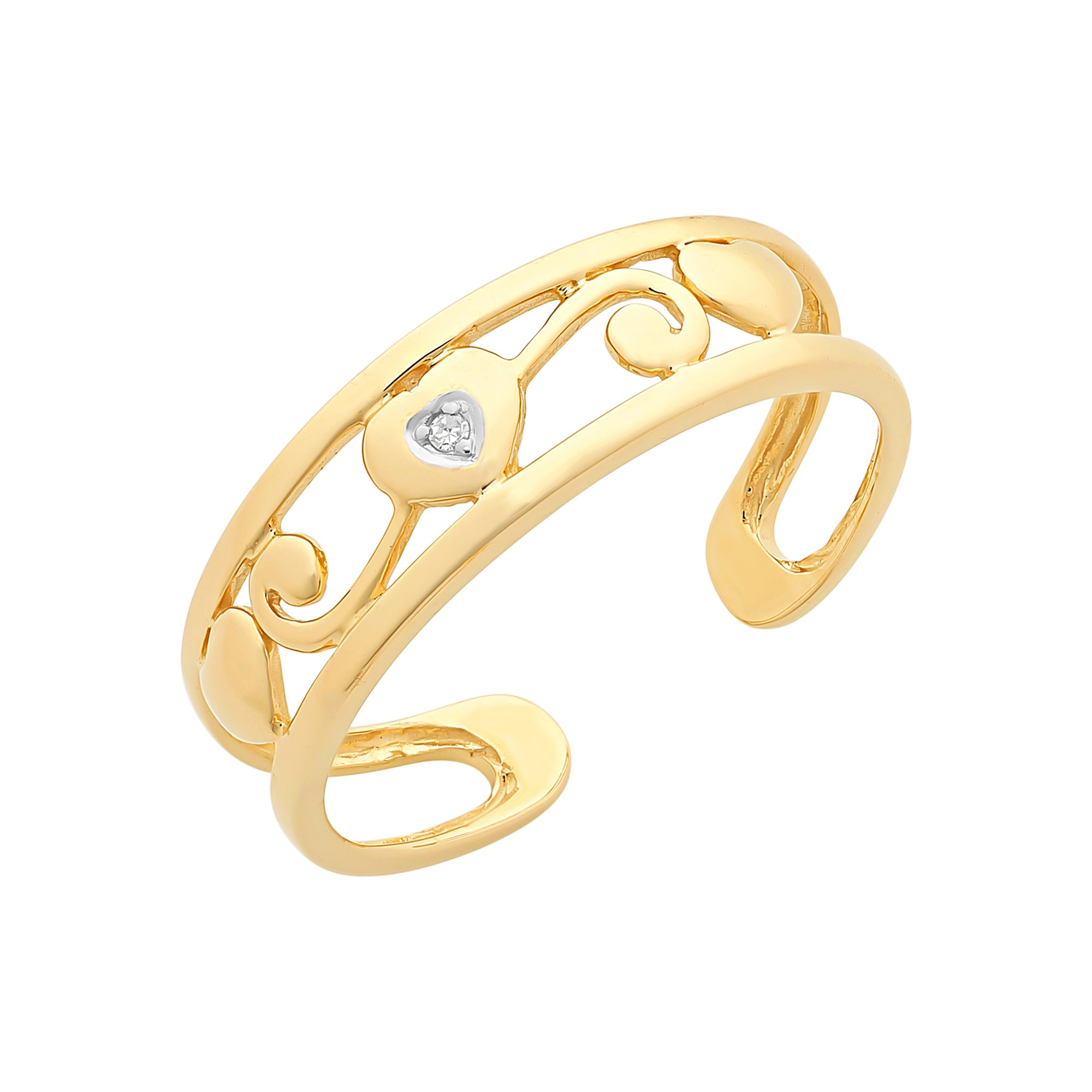 Yellow gold toe discount ring