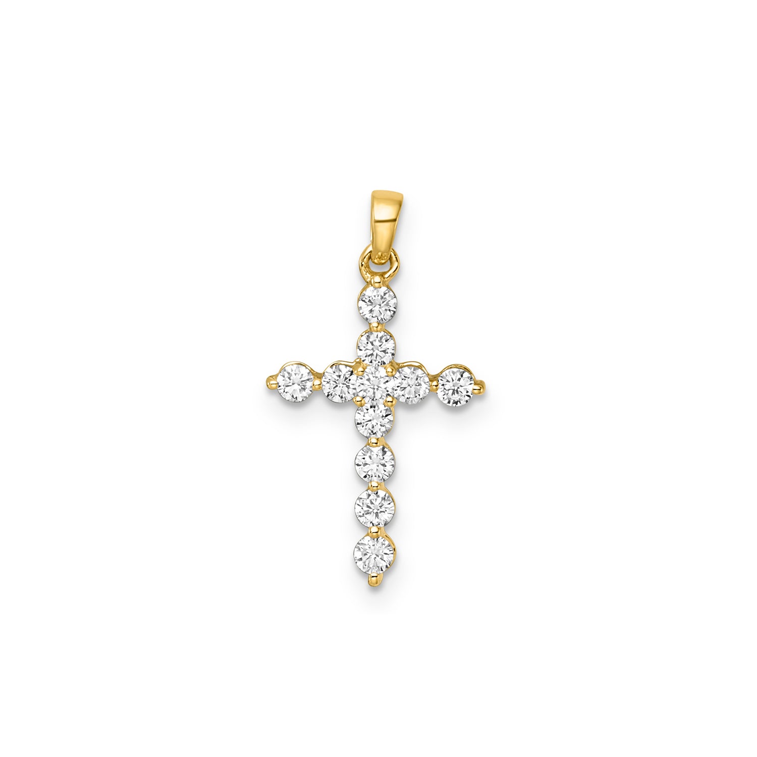 9ct Yellow Gold lab Grown Diamond Set Cross Pendant – Stephens