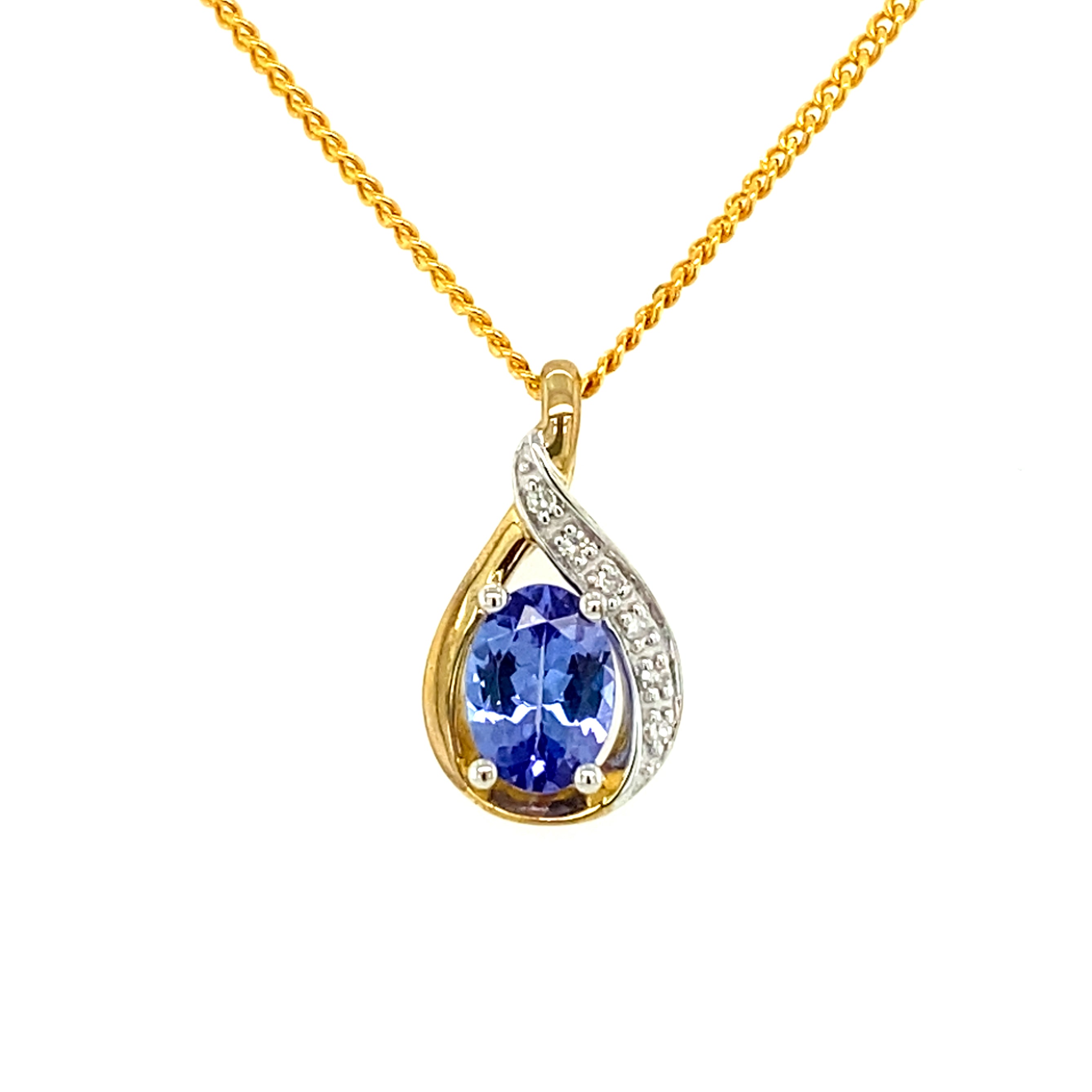 9Ct Yellow Gold Tanzanite Diamond - Main Image