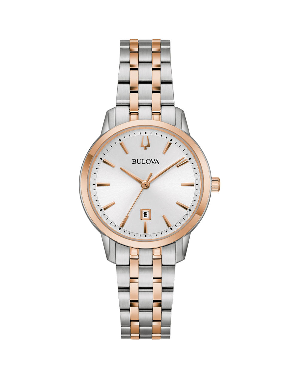 Bulova Watch Ladies RG IP Bracelet - Main Image