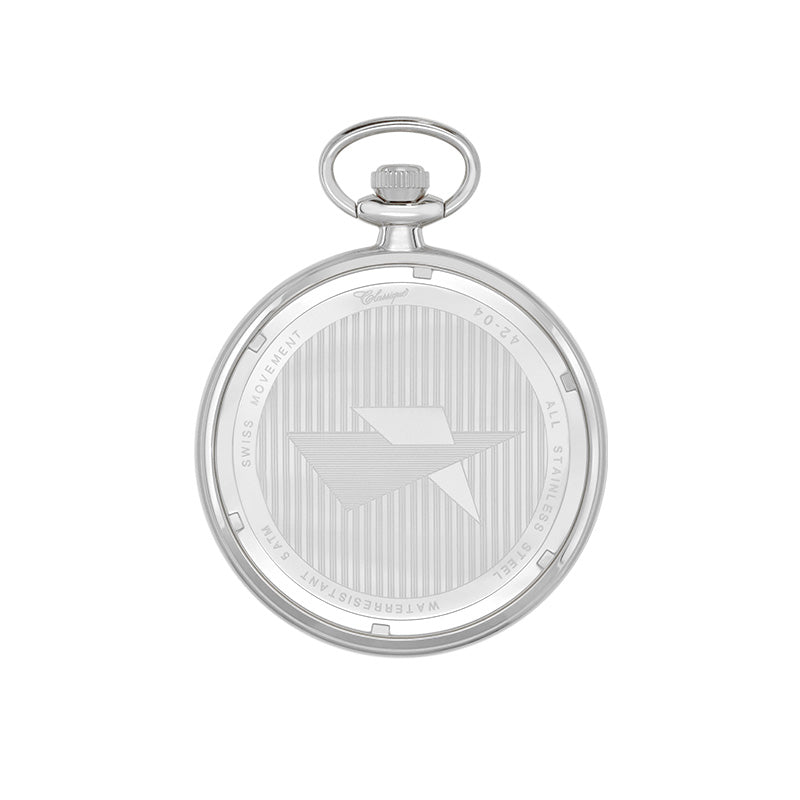 Classique Silver Open Face Pocket Watch