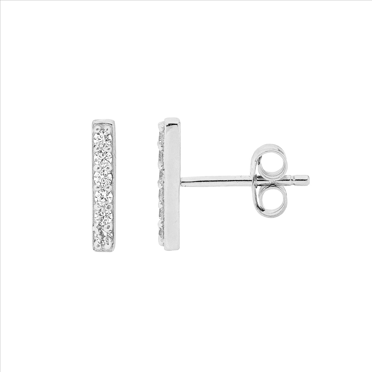 Cz shop bar earrings